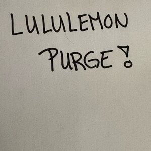 Lululemon Athletica Purge Sign